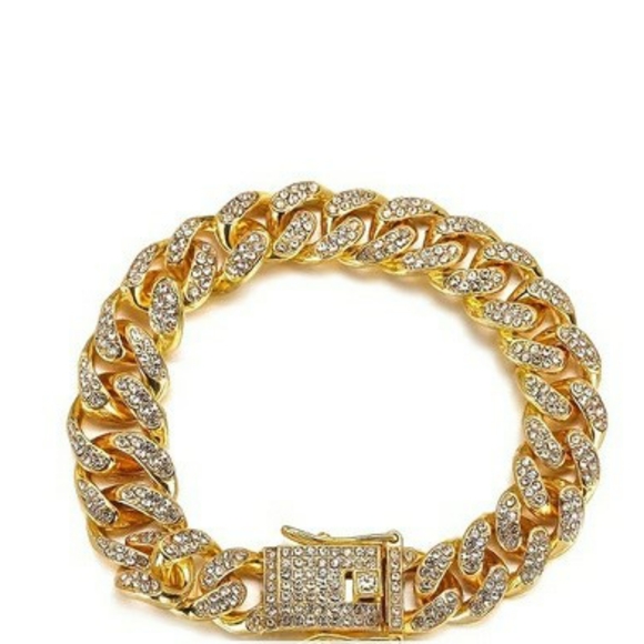 Hip Hop Geometric Cuban Diamond Chain - Picture 3 of 10